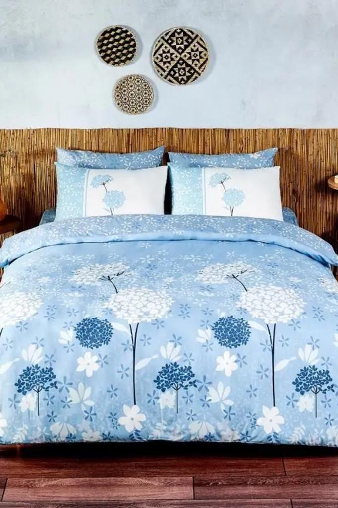 Rixos Çift Kişilik Ranforce Nevresim Takımı Mavi - 1