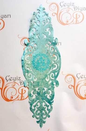 Roseart Kadife Runner Turkuaz - Çeyiz Diyarı (1)