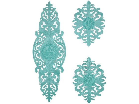 Roseart Kadife Salon Takımı 3 Parça Mint - Çeyiz Diyarı