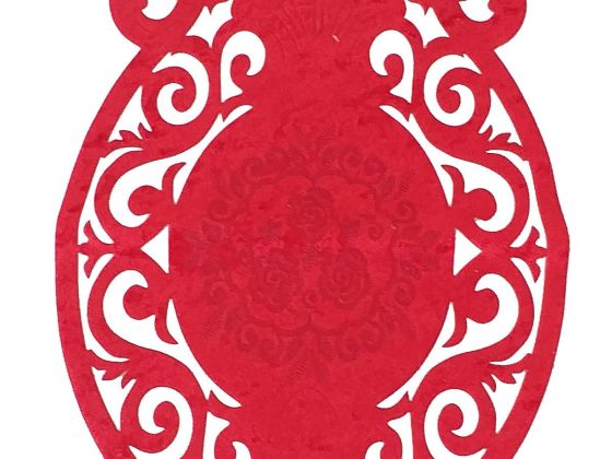 Roseart Lüx Kadife Runner Kırmızı - Çeyiz Diyarı (1)