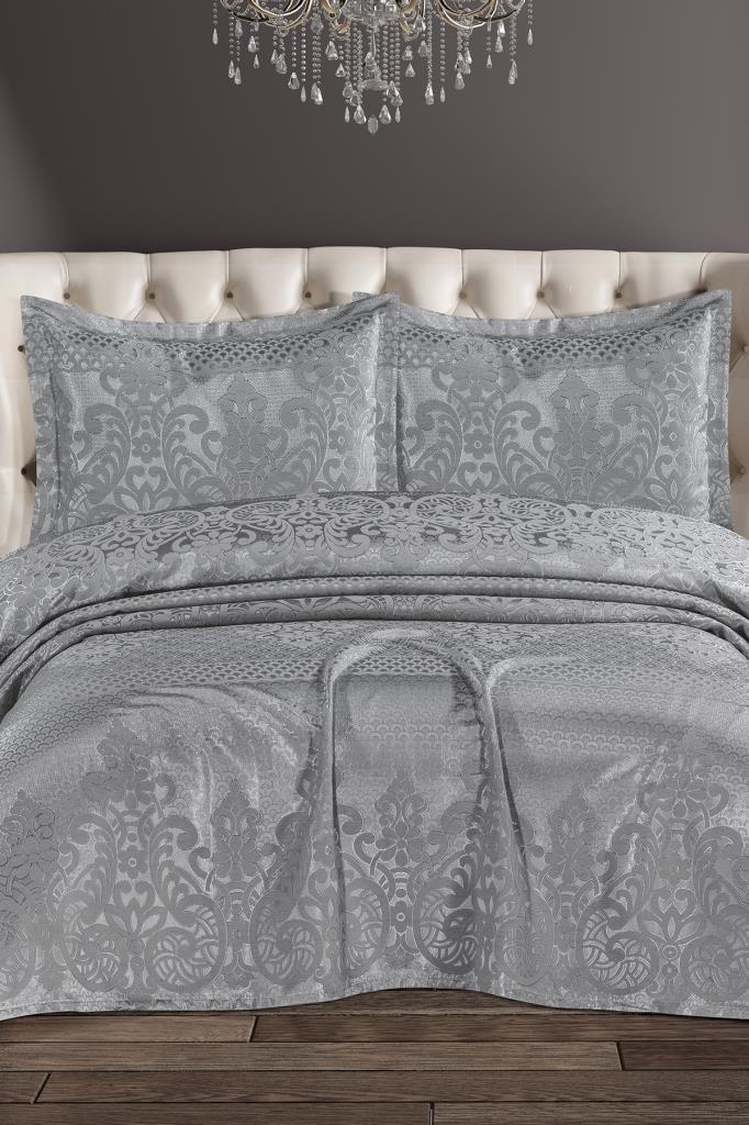 Royal Şönil Çift Kişilik Yatak Örtüsü 240x260 cm Gri - 1