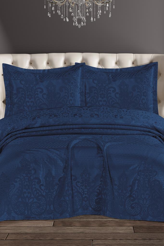 Royal Şönil Çift Kişilik Yatak Örtüsü 240x260 cm Lacivert - 1