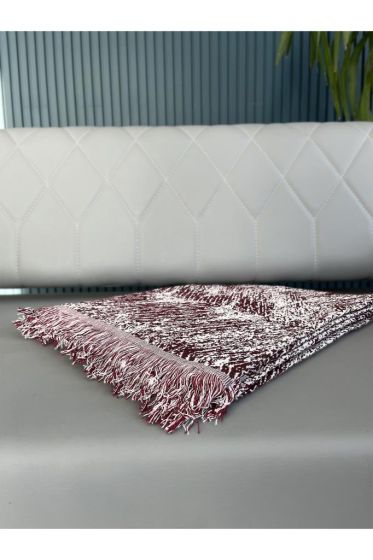 Saçaklı Lüks Koltuk Örtüsü 170x220 Cm Bordo - Çeyiz Diyarı (1)