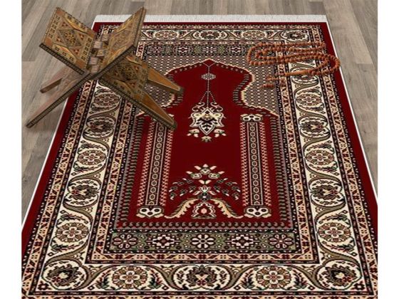 Safa Kadife Seccade Bordo - Çeyiz Diyarı (1)