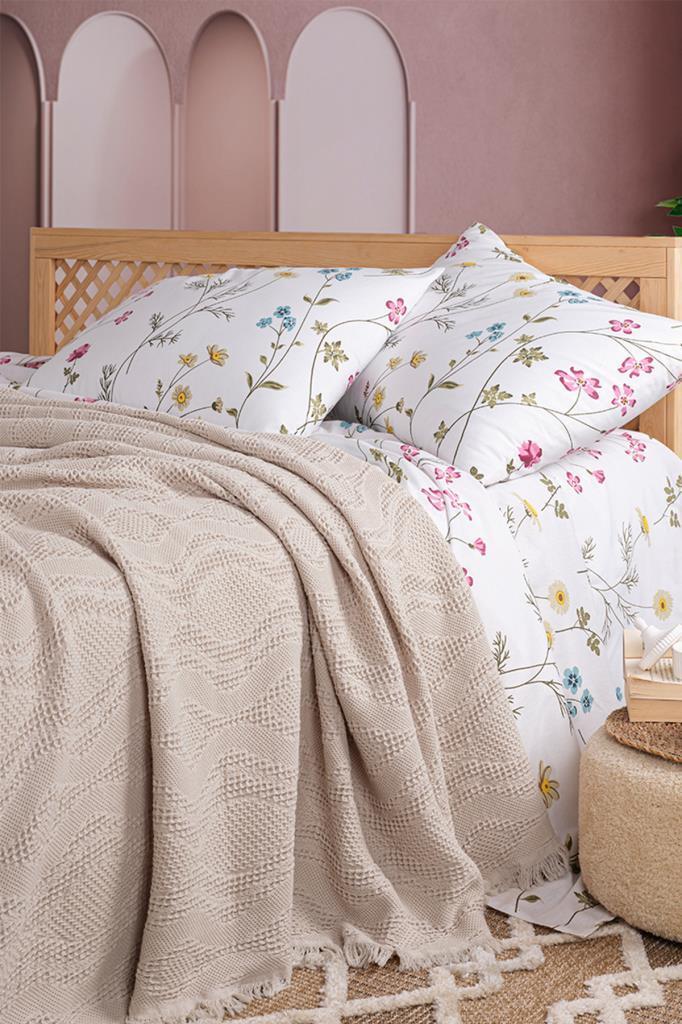 Şalemar 4 Parça Çift Kişilik Pike Takımı Cappucino - 3