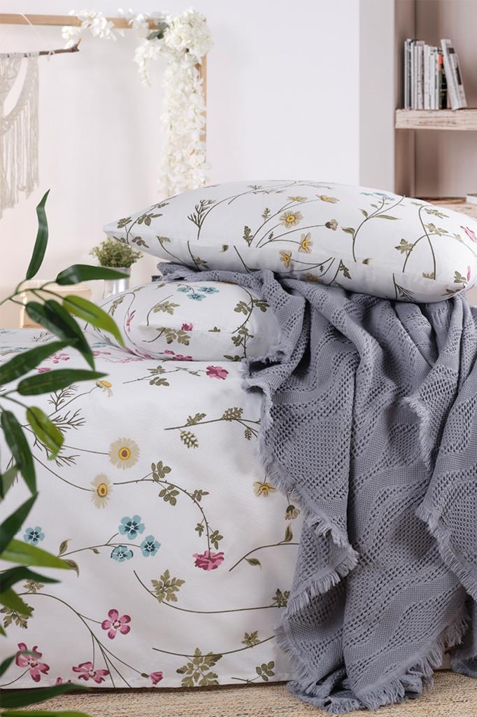 Şalemar 4 Parça Çift Kişilik Pike Takımı Gri - 2