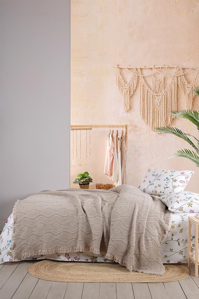 Şalemar 4 Parça Çift Kişilik Pike Takımı Vizon - 1