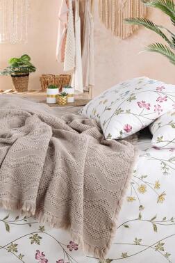 Şalemar 4 Parça Çift Kişilik Pike Takımı Vizon - 2