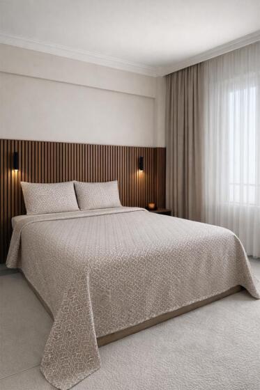 Salvia 3 Parça Çift Kişilik Yatak Örtüsü 235x245 cm - Çeyiz Diyarı