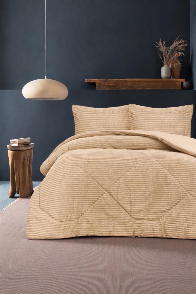 Saray Çift Kişilik Yatak Örtüsü 220x240 Bej - 1