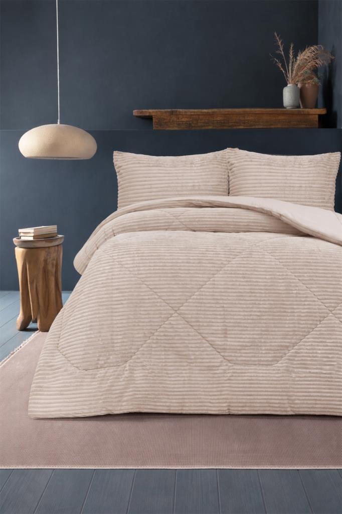 Saray Çift Kişilik Yatak Örtüsü 220x240 Krem - 1