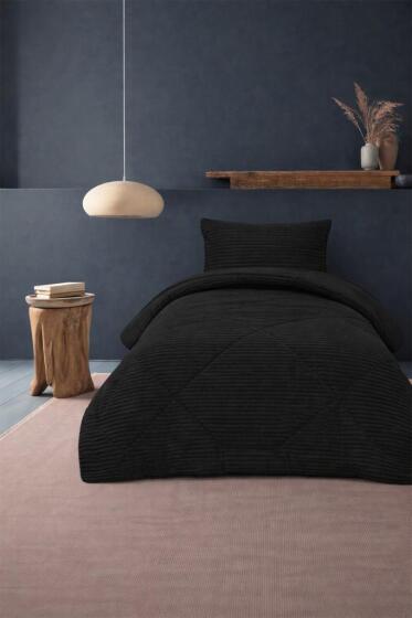 Saray Tek Kişilik Yatak Örtüsü 180x230 Antrasit - Çeyiz Diyarı