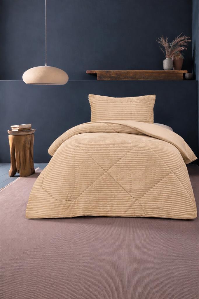 Saray Tek Kişilik Yatak Örtüsü 180x230 Bej - 1