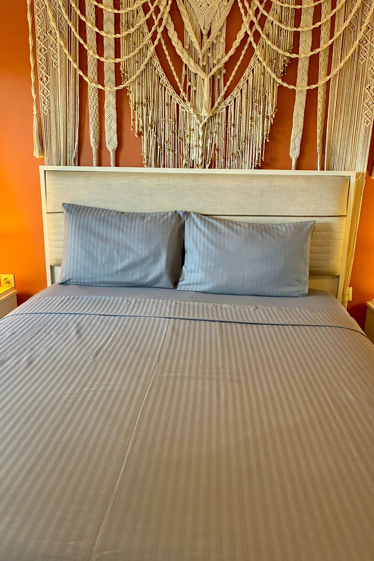 Satin Zarif Armürlü Çift Kişilik Nevresim Takımı Gri - 5