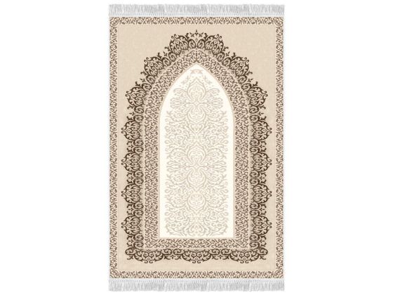 Şehzade Mix Kadife Seccade Kahve - Çeyiz Diyarı
