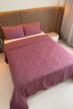 Selvi 3 Parça Çift Kişilik Yatak Örtüsü 235x245 cm Bordo - 2