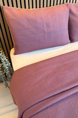 Selvi 3 Parça Çift Kişilik Yatak Örtüsü 235x245 cm Bordo - 4
