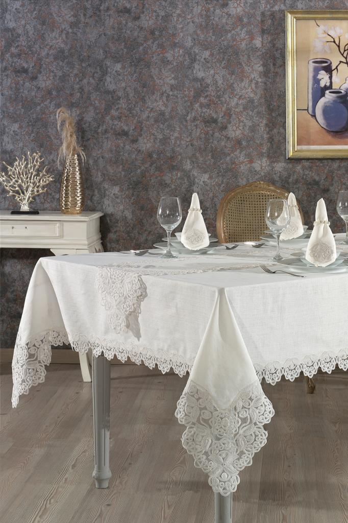 Serap Masa Örtüsü 26 Parça Krem - 1