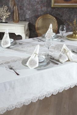 Serap Masa Örtüsü 26 Parça Krem - 2