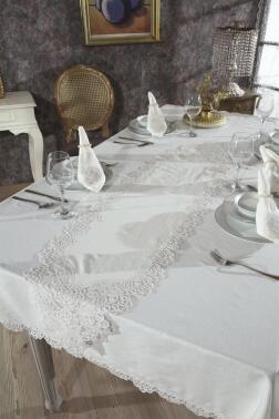 Serap Masa Örtüsü 26 Parça Krem - 4