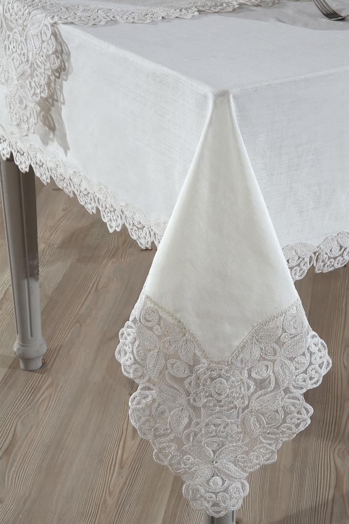 Serap Masa Örtüsü 26 Parça Krem - 5