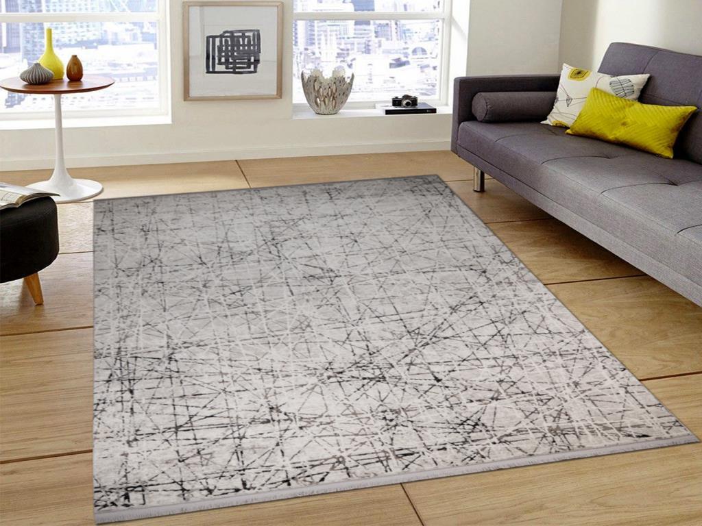 Serra Lineal Gri Dikdörtgen Halı 160x230cm - 1