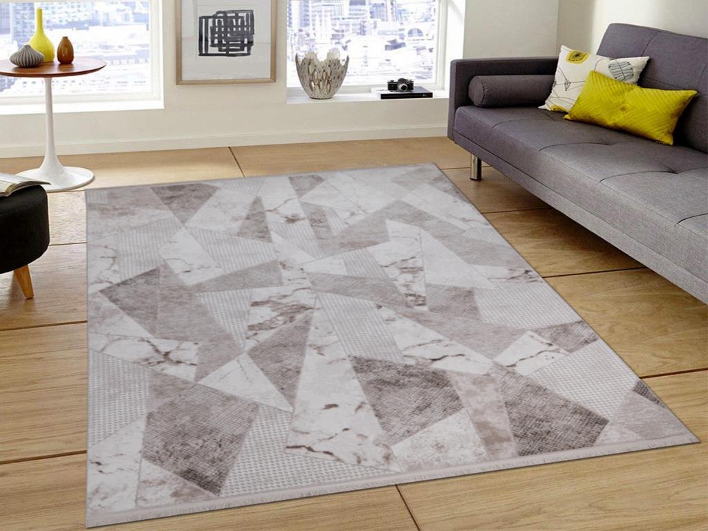 Serra Minimal Kemik Bej Dikdörtgen Halı 160x230cm - 1