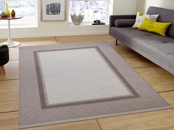 Serra Plaid Kemik Bej Dikdörtgen Halı 160x230cm - Çeyiz Diyarı