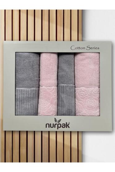 Sevgi Hamam Takımı 4 Parça Gri - Pudra - Çeyiz Diyarı (1)