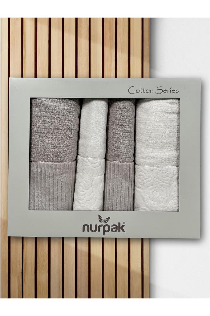 Sevgi Hamam Takımı 4 Parça Krem - Bej - 2