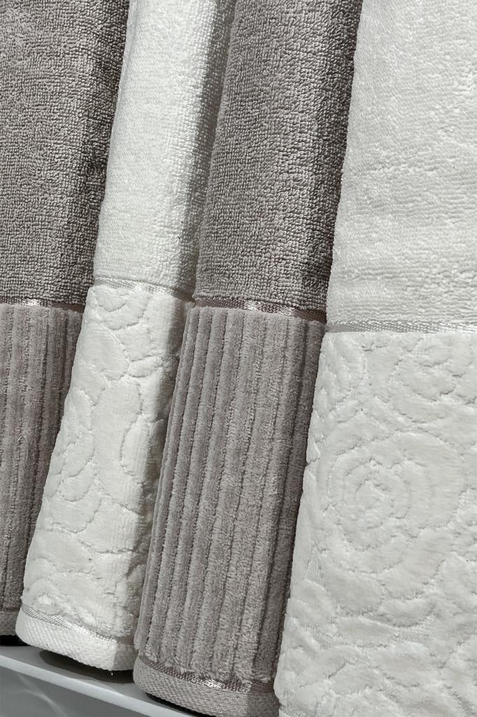 Sevgi Hamam Takımı 4 Parça Krem - Bej - 3