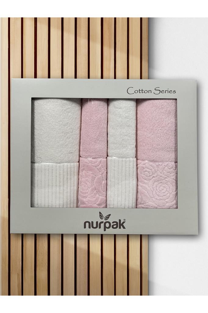 Sevgi Hamam Takımı 4 Parça Krem - Pudra - 2