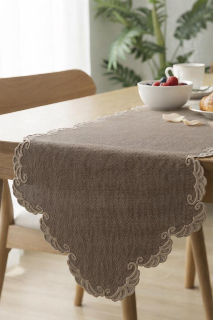 Shelly Keten Aplikeli Runner 40x120 cm - 2