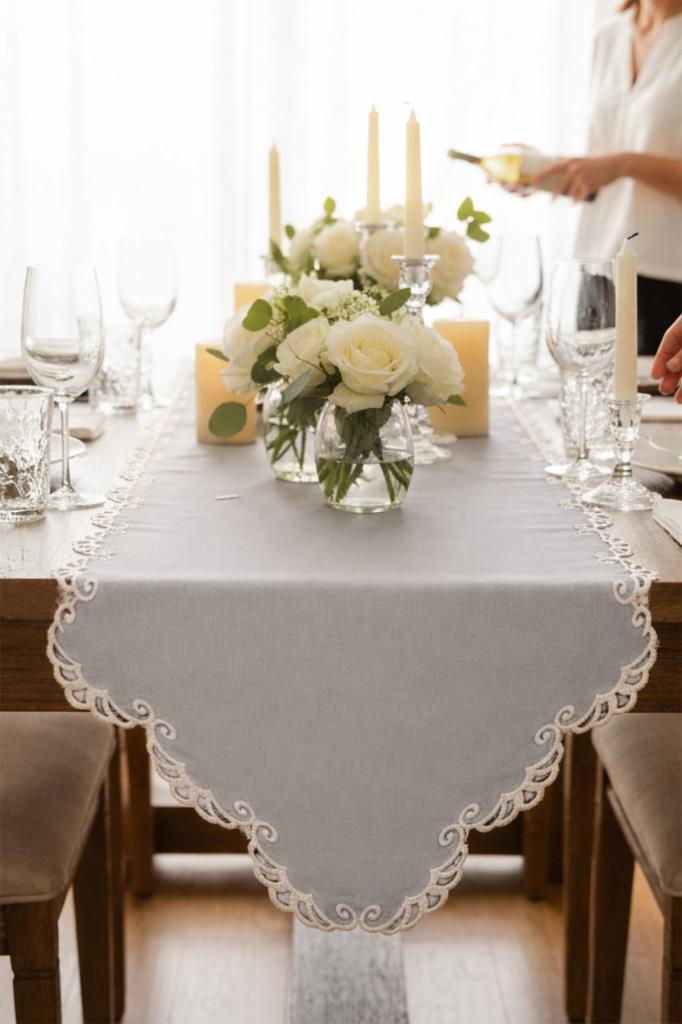 Shelly Keten Aplikeli Runner 40x120 cm - 3