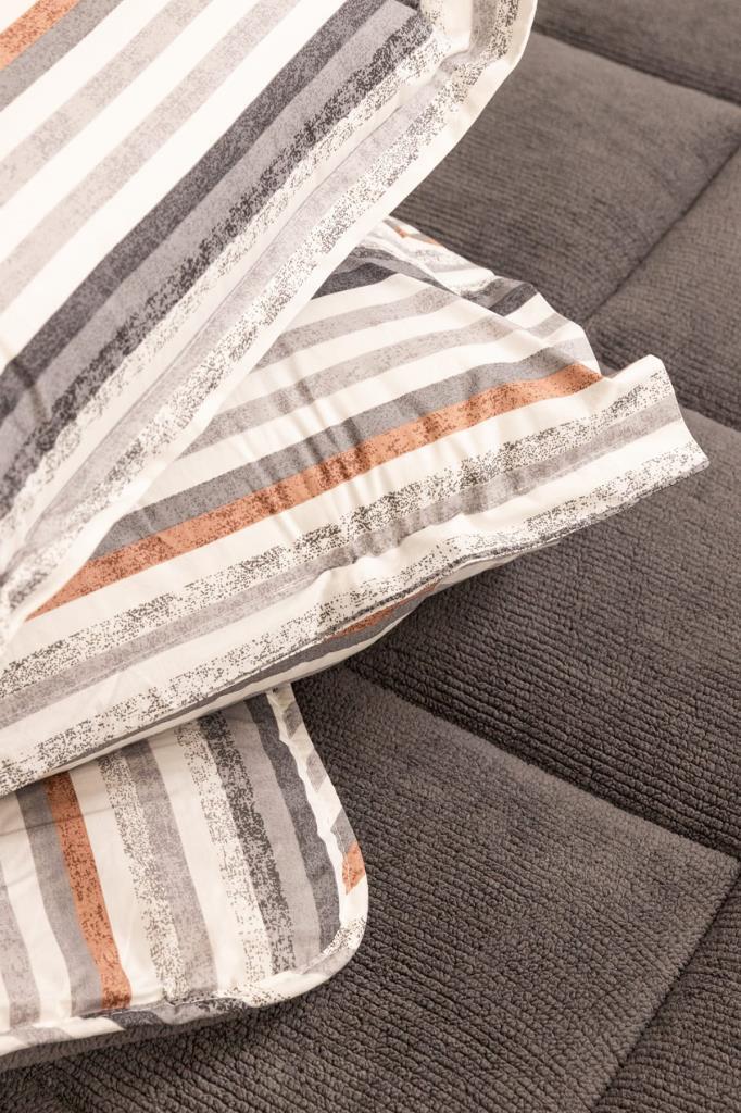 Sherpa Peluş Çift Kişilik Lastikli Çarşaflı Comforter Set Antrasit - 2