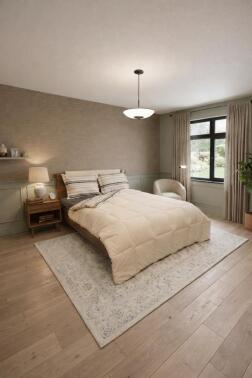 Sherpa Peluş Çift Kişilik Lastikli Çarşaflı Comforter Set Krem - 1