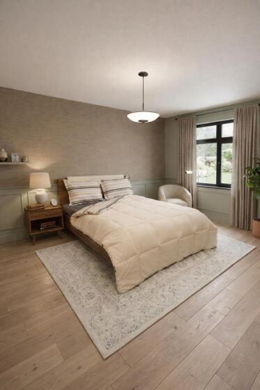 Sherpa Peluş Çift Kişilik Lastikli Çarşaflı Comforter Set Krem - Çeyiz Diyarı