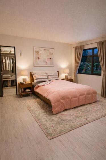 Sherpa Peluş Çift Kişilik Lastikli Çarşaflı Comforter Set Pudra - Çeyiz Diyarı