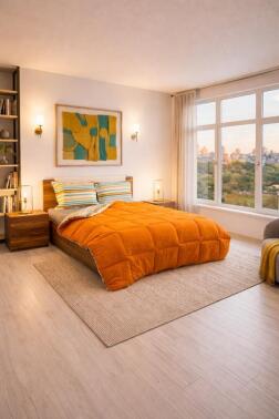 Sherpa Peluş Çift Kişilik Lastikli Çarşaflı Comforter Set Turuncu - 1