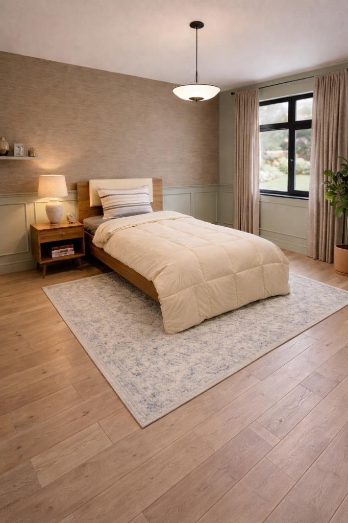 Sherpa Peluş Tek Kişilik Lastikli Çarşaflı Comforter Set Krem - 1