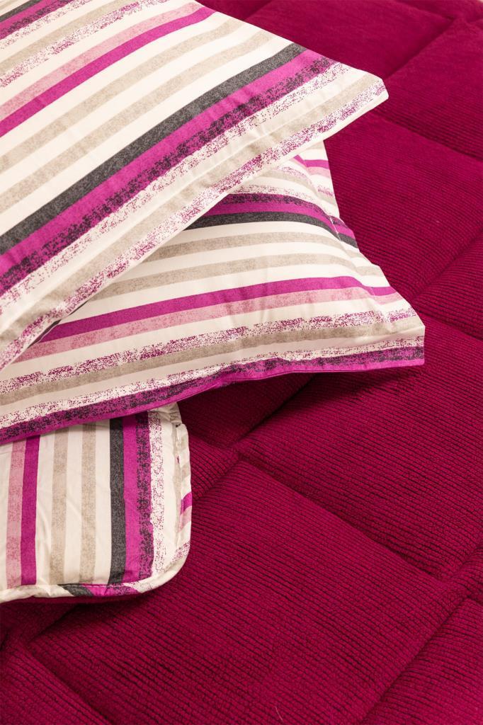 Sherpa Peluş Tek Kişilik Lastikli Çarşaflı Comforter Set Mürdüm - 2