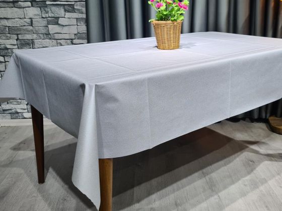 Shiney Silinebilir Dikdörtgen Masa Örtüsü Silver 140x180cm - Çeyiz Diyarı (1)