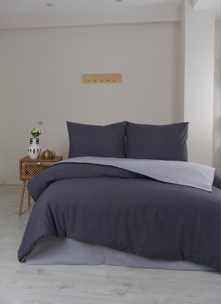 Silente Çift Kişilik Nevresim Takımı Antrasit - Gri - 1