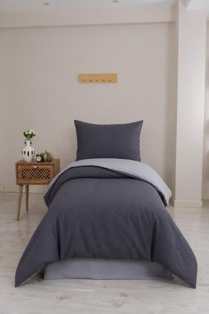 Silente Tek Kişilik Nevresim Takımı Antrasit - Gri - 1