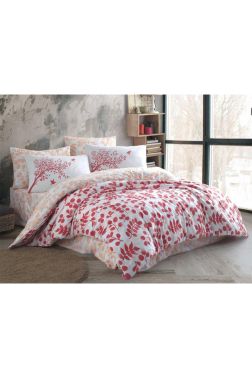 Silvia Tek Kişilik Ranforce Nevresim Takımı Kırmızı - 2