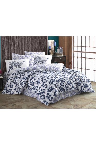 Silvia Tek Kişilik Ranforce Nevresim Takımı Lacivert - Hobby (1)