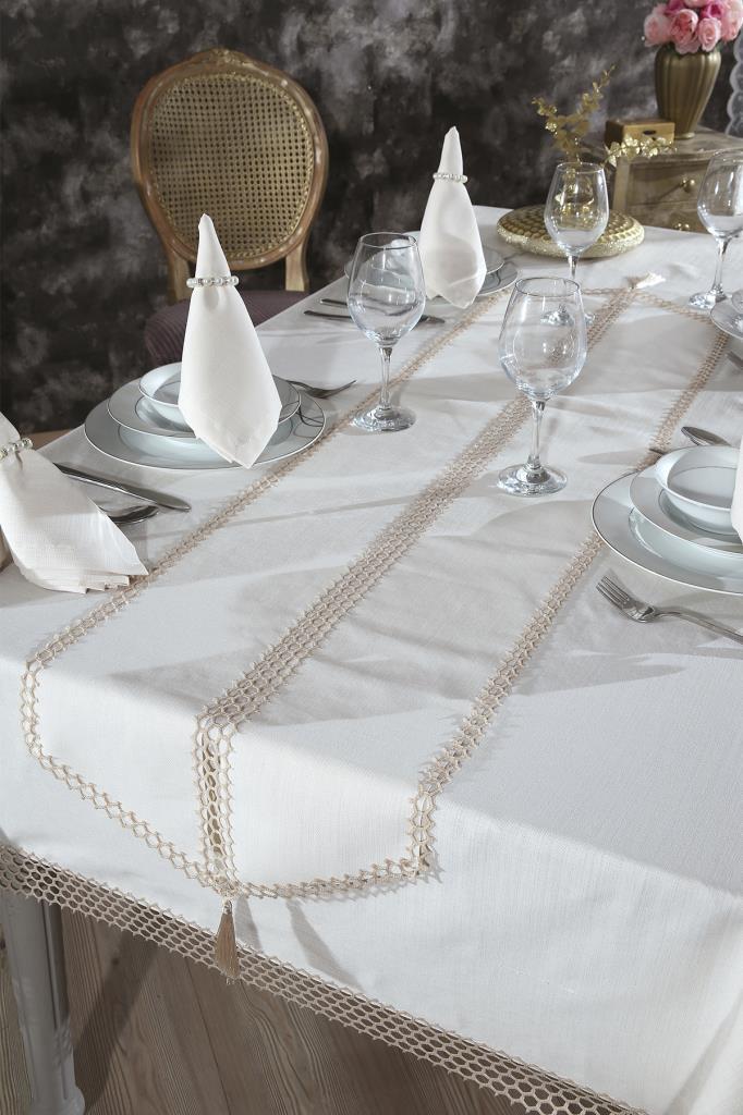 Simay Masa Örtüsü 26 Parça Bej - 5