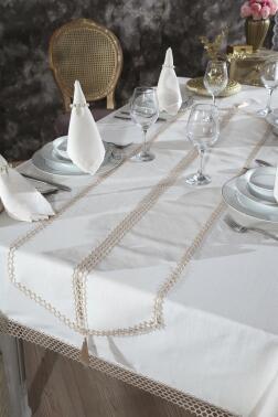 Simay Masa Örtüsü 26 Parça Bej - 5