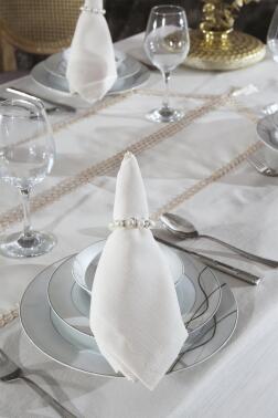 Simay Masa Örtüsü 26 Parça Bej - 6