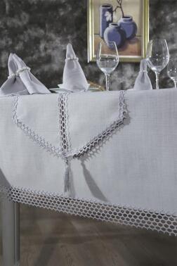 Simay Masa Örtüsü 26 Parça Gri - 3